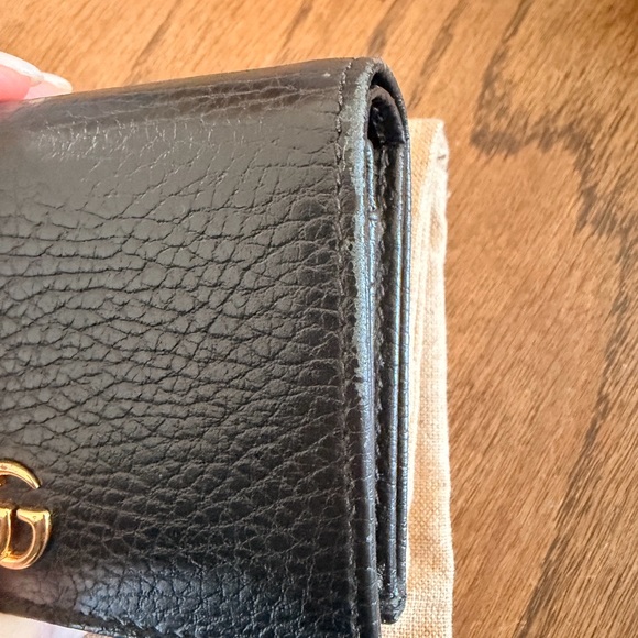 Gucci GG Marmont card case wallet black leather with gold hardware - Picture 4 of 16